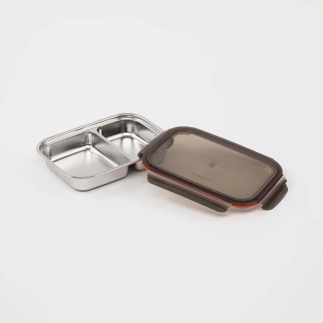 Cuitisan Stainless steel Microwavable Storage Box - Partition Rectangle 1000ml