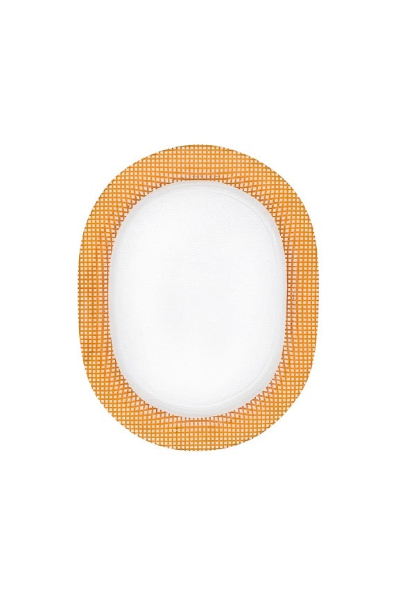 Eding | Plat ovale en verre Checky grand modèle