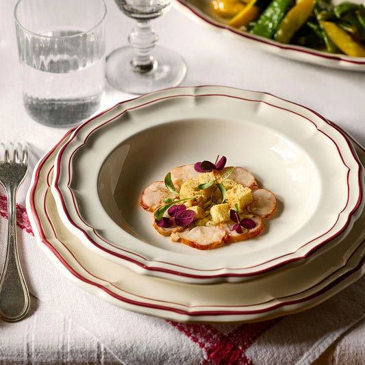 Gien Les Filet｜Rim Soup Deep Plate（7 colors）