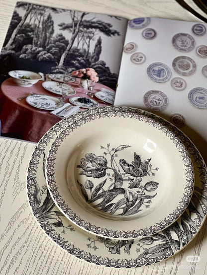 Gien Tulipes | Rim Soup Deep Plate