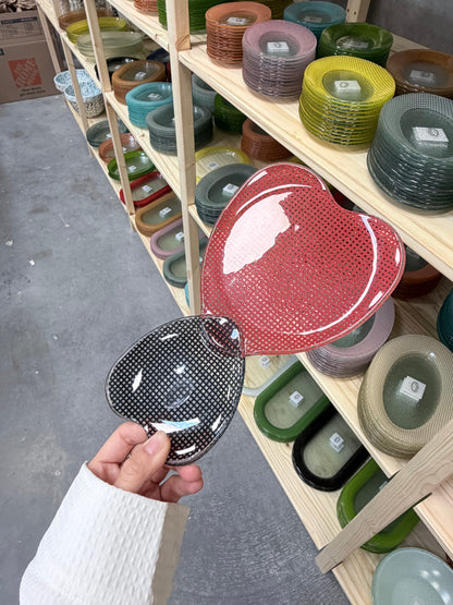 Eding | Plateau en verre à 2 compartiments Checky