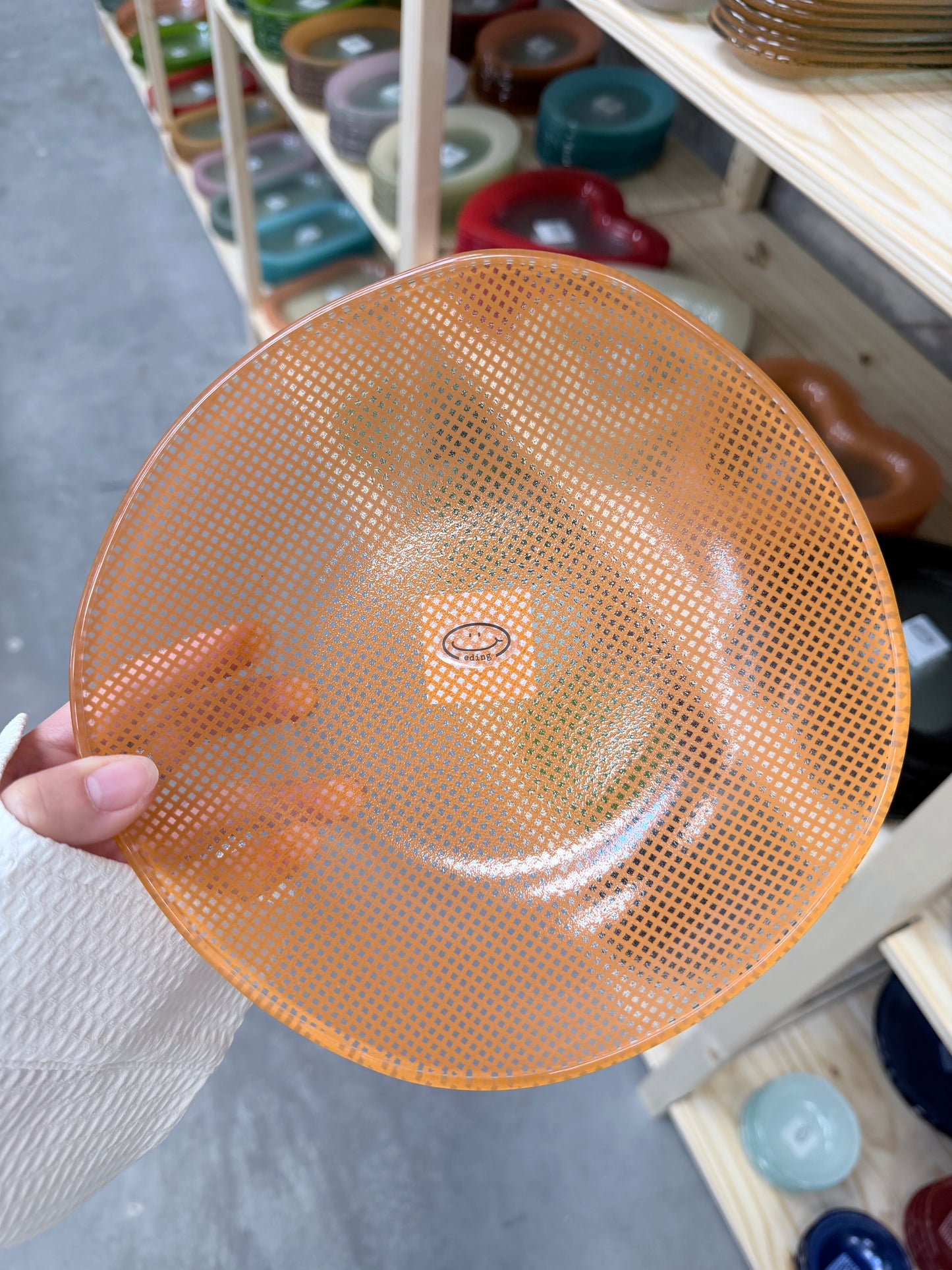 Eding | Checky Glass Salad Bowl