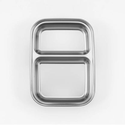 Cuitisan Stainless steel Microwavable Storage Box - Partition Rectangle 1000ml