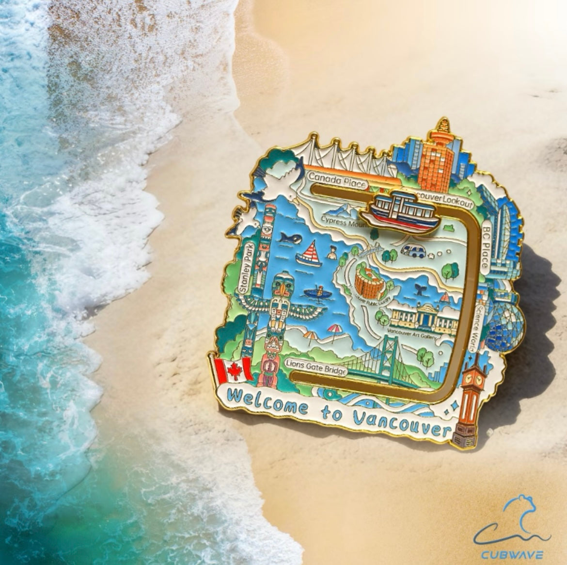 Limited Edition Vancouver lookout Fridge Magnet - Ship