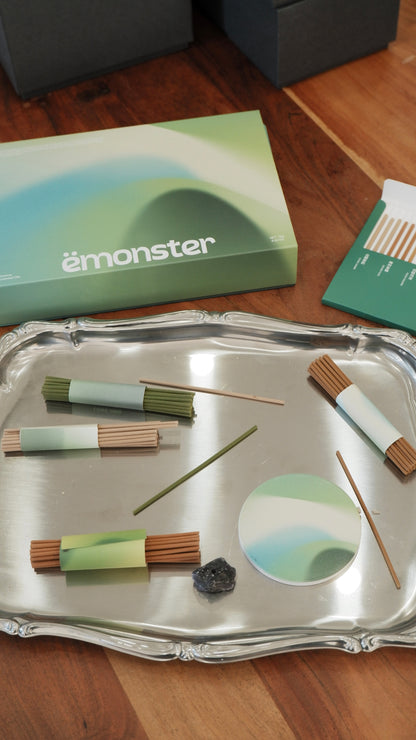 Emonster Incense - 120 Sticks Gift Set - Tea Aroma