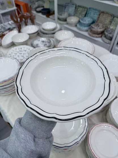 Gien Les Filet｜Rim Soup Deep Plate（7 colors）