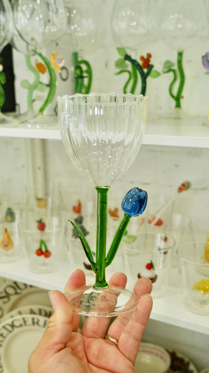 Ichendorf Milano | Optic Stemmed Glass Blue Tulip