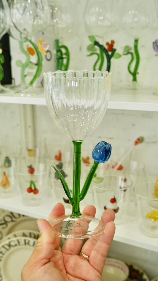 Ichendorf Milano | Optic Stemmed Glass Blue Tulip