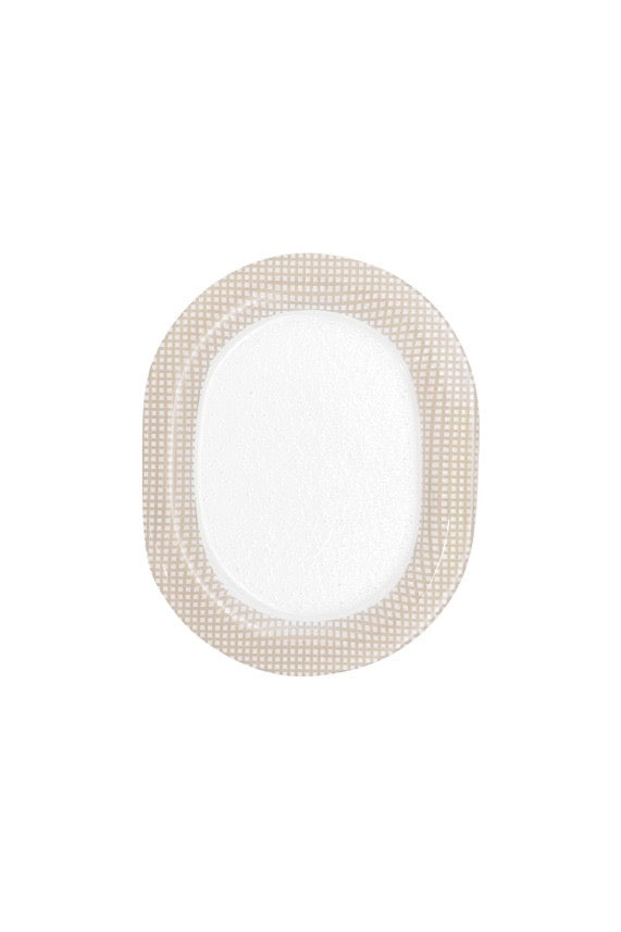 Eding | Checky Glass Oval Plate Small
