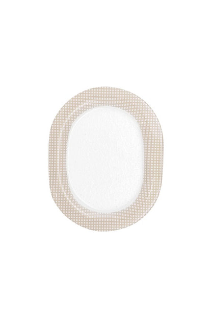 Eding | Checky Glass Oval Plate Small