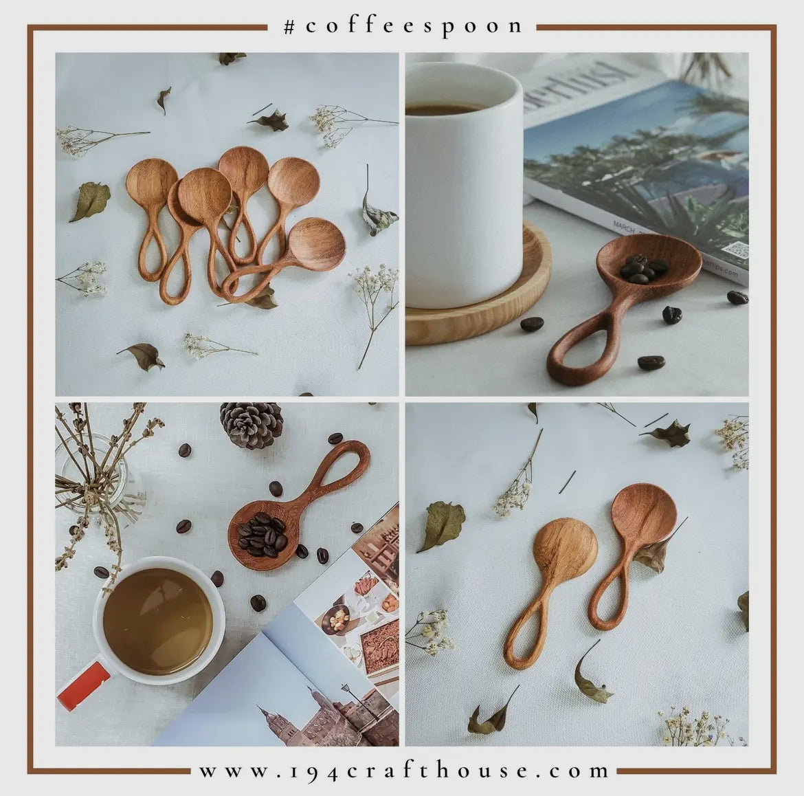 194 Craft House - Small Wooden Coffee/Tea Spoon