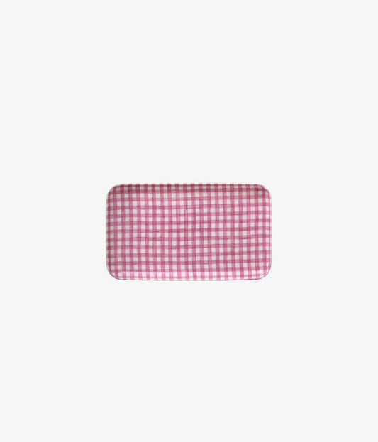 Pink Checkered Tray