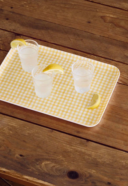Yellow Checkered Tray