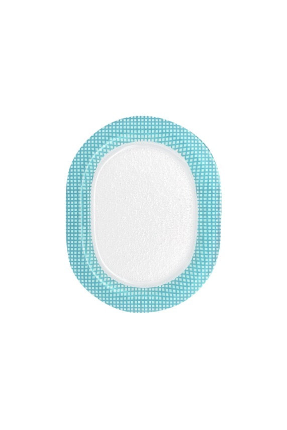 Eding | Checky Glass Oval Plate Small