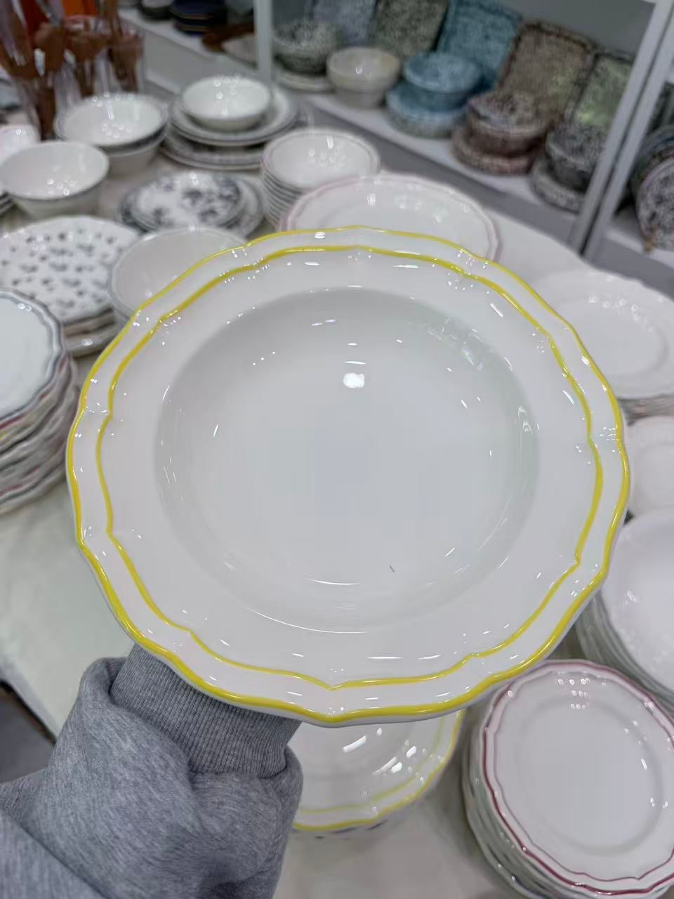 Gien Les Filet｜Rim Soup Deep Plate（7 colors）
