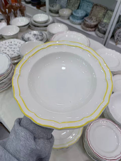 Gien Les Filet｜Rim Soup Deep Plate（7 colors）