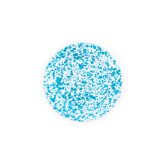 Crow Canyon | Coupe Salad Plate (Splatter Turquoise & White)