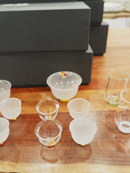 十卿 Glassware XuanGuo Series - Large Frosted Gaiwan Gift Set