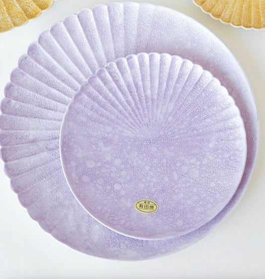 Arita Ware | Purple Pearl Bubble Pattern Plate - Round Plate