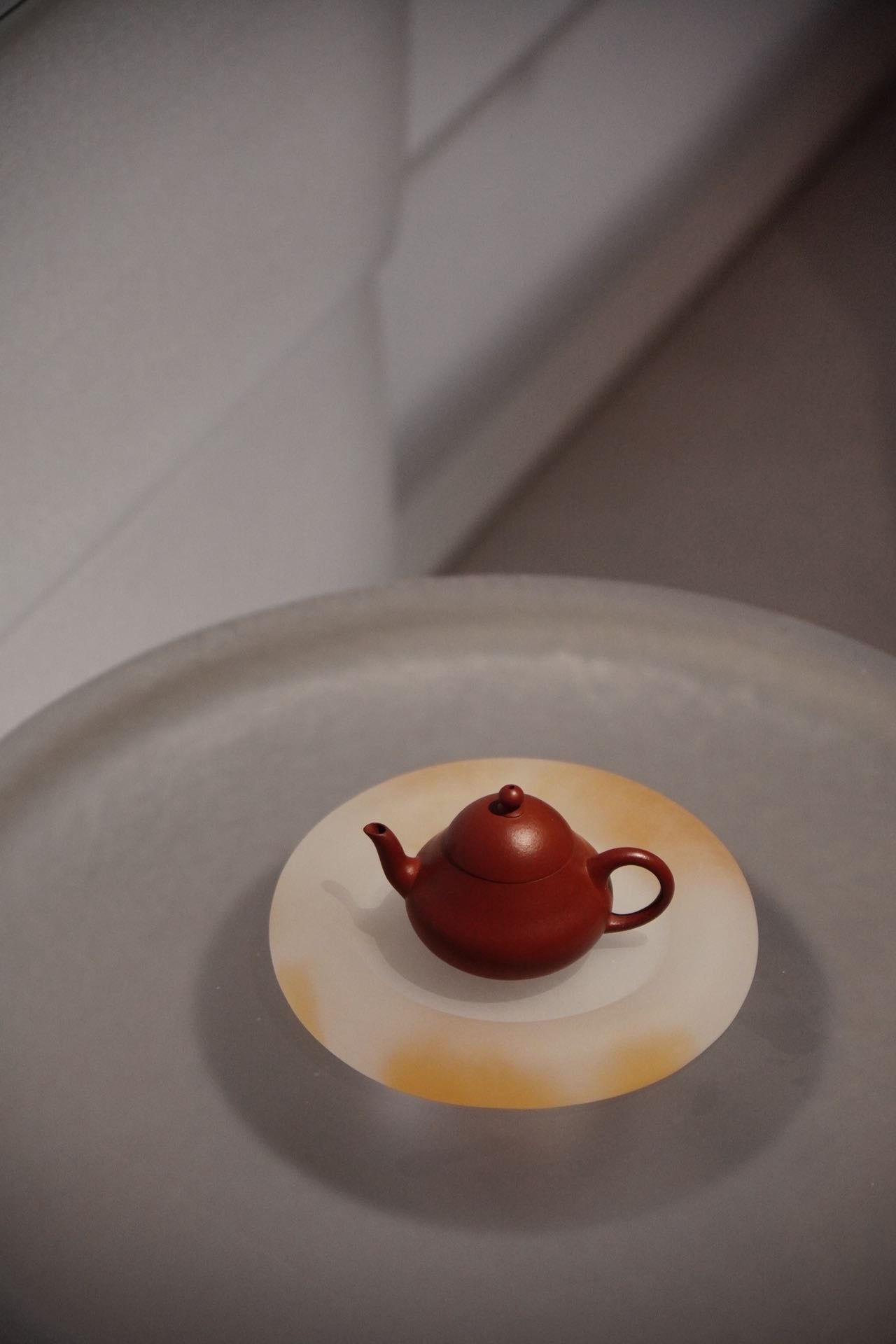 Shiqing Glassware Glaze Art Glass Square Tray - Amber Donut