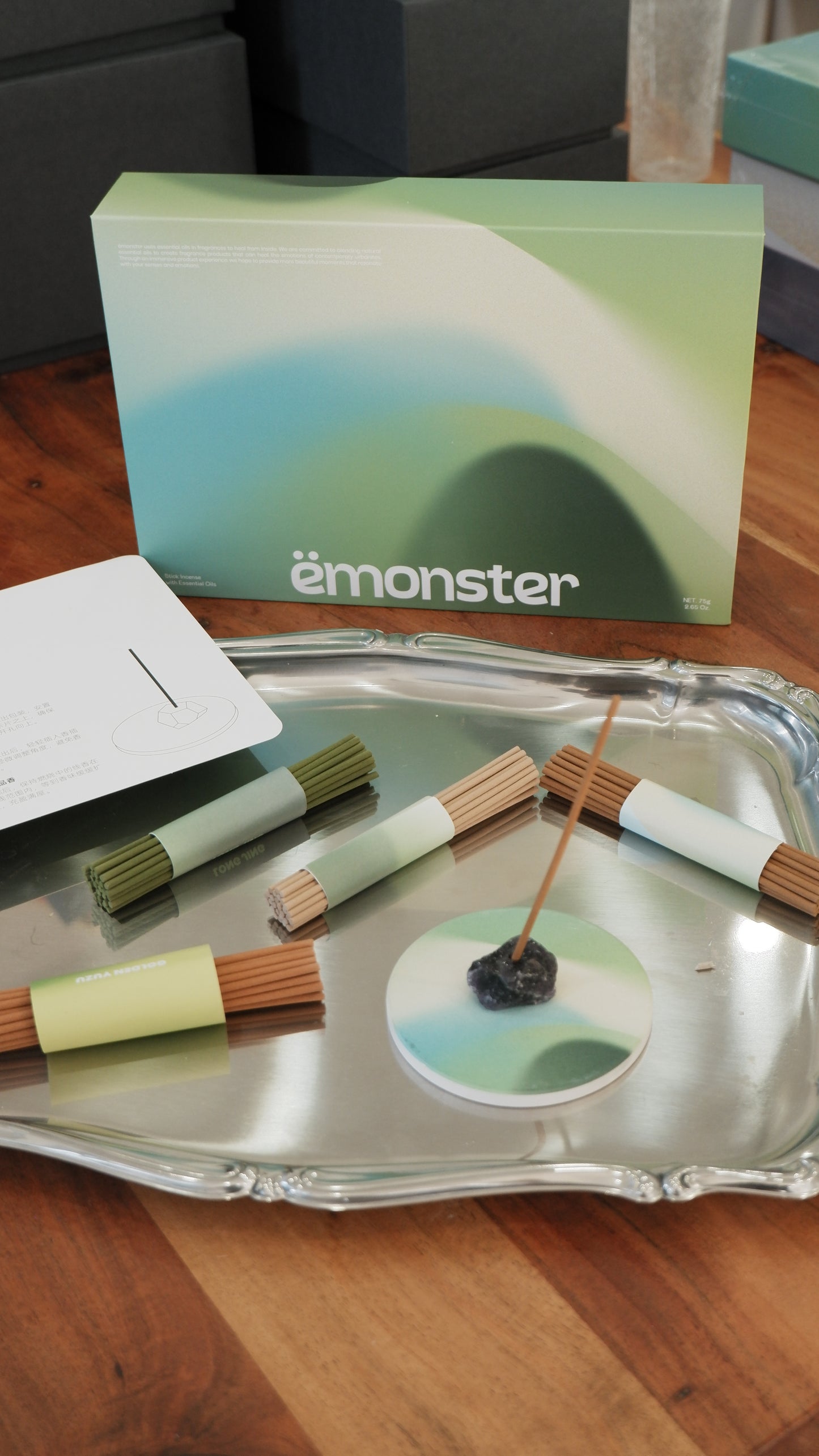 Emonster Incense - 120 Sticks Gift Set - Tea Aroma