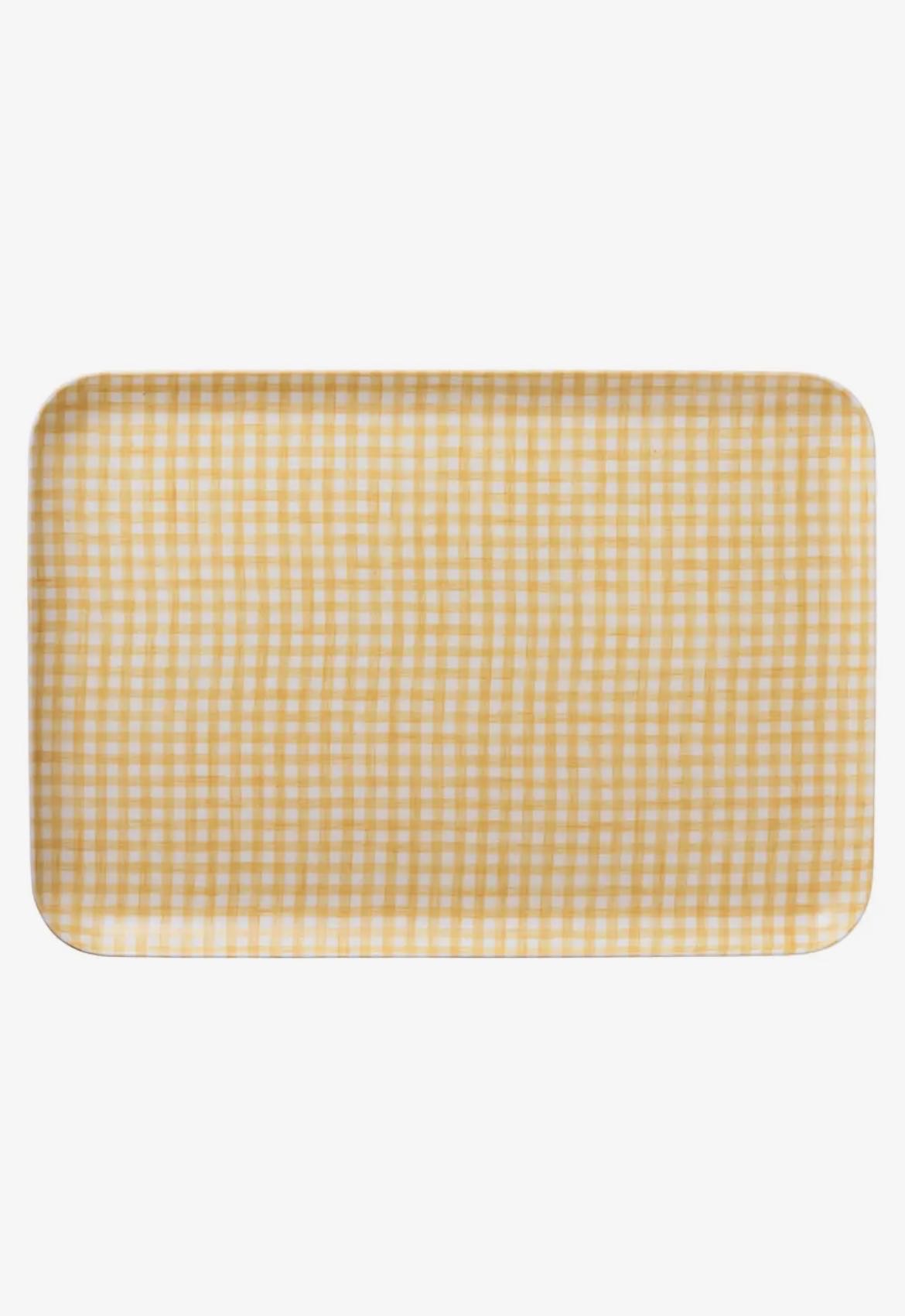 Yellow Checkered Tray