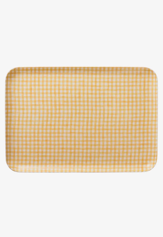 Yellow Checkered Tray