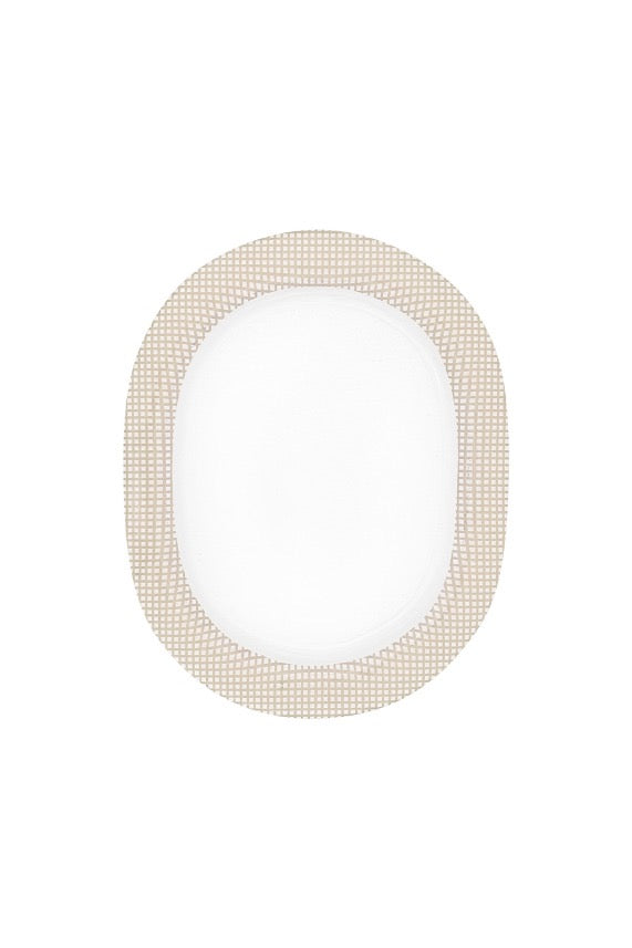 Eding | Plat ovale en verre Checky grand modèle