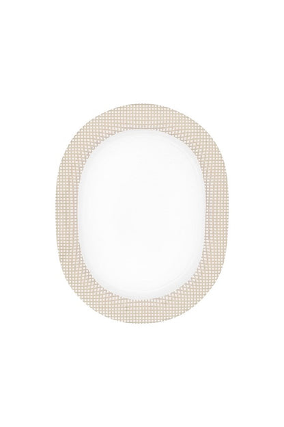 Eding | Plat ovale en verre Checky grand modèle