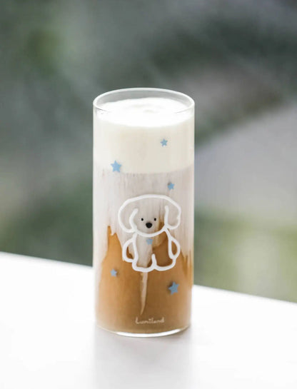 Lumiland｜White Beagle Tall Glass cup