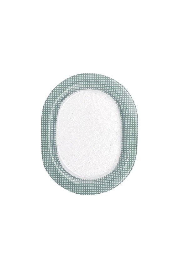 Eding | Checky Glass Oval Plate Small