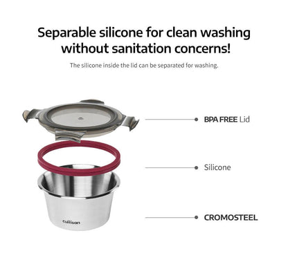 Cuitisan Stainless steel Microwavable Storage Box - Signature 4000ml