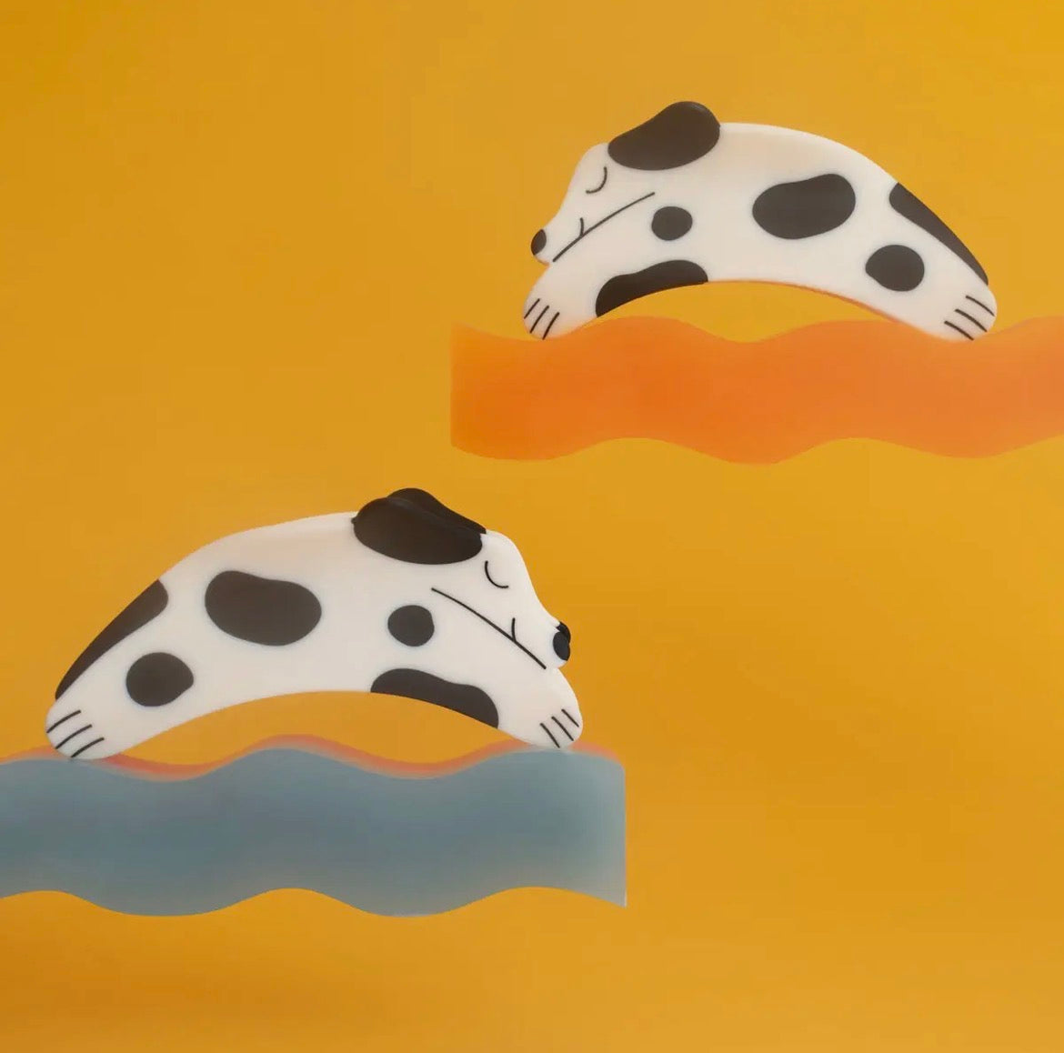 Winona Irene｜Puppy Claw - Matte Acetate Spotted Dog Hair Claw