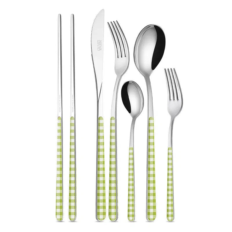 Neva Cultery - Checkered Series Lime