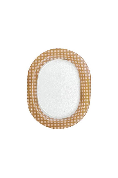 Eding | Checky Glass Oval Plate Small