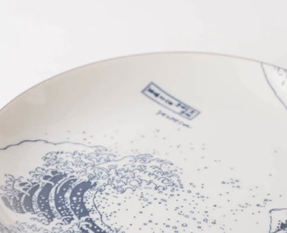 Mino Ware The Great Wave Pattern Coupe Plate