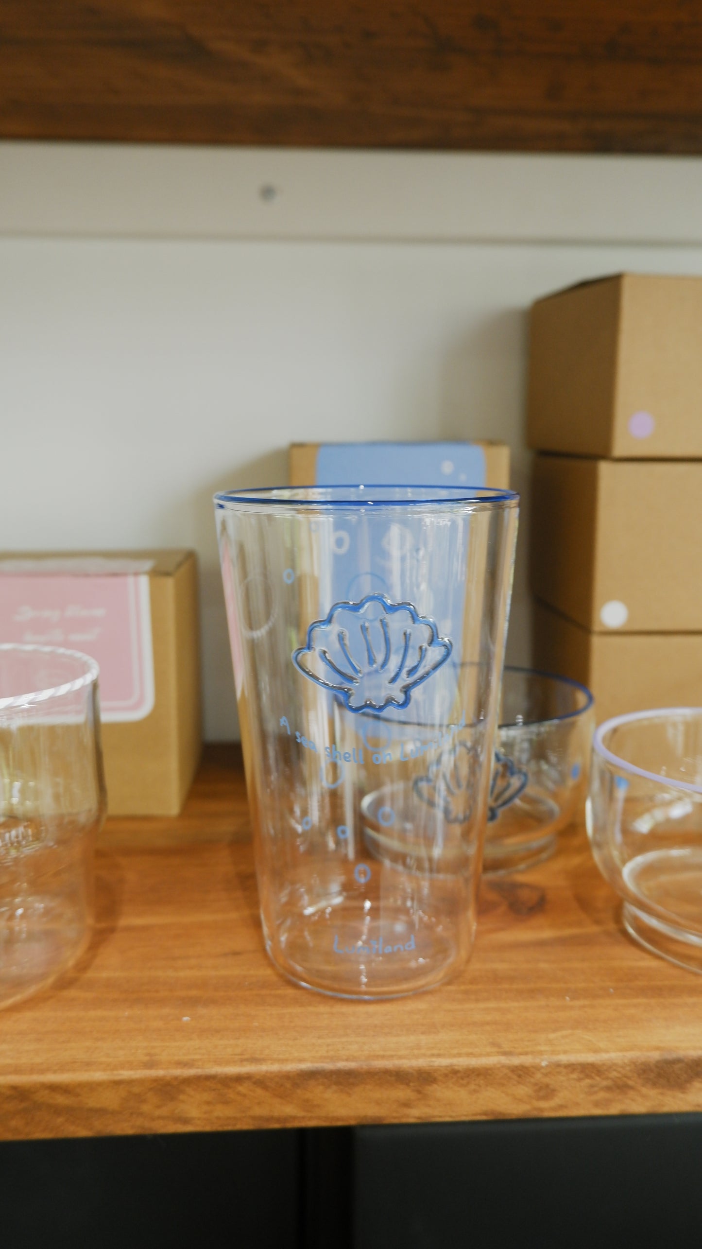 Lumiland｜Blue Shell High Glass Cup