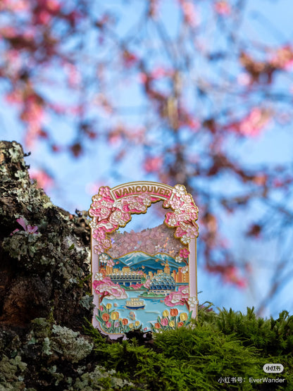 Limited Edition Vancouver Fridge Magnet - Sakura
