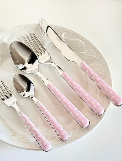 Neva Cultery - Heart Series Rose Pink