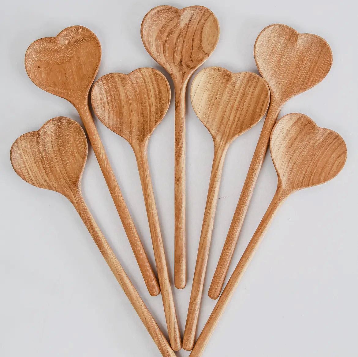 194 Craft House - Large Wooden Heart Shaped Spoon