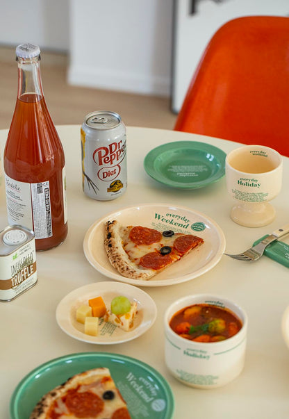 Momur Weekend 4 Holiday Soup Bowl Butter Green