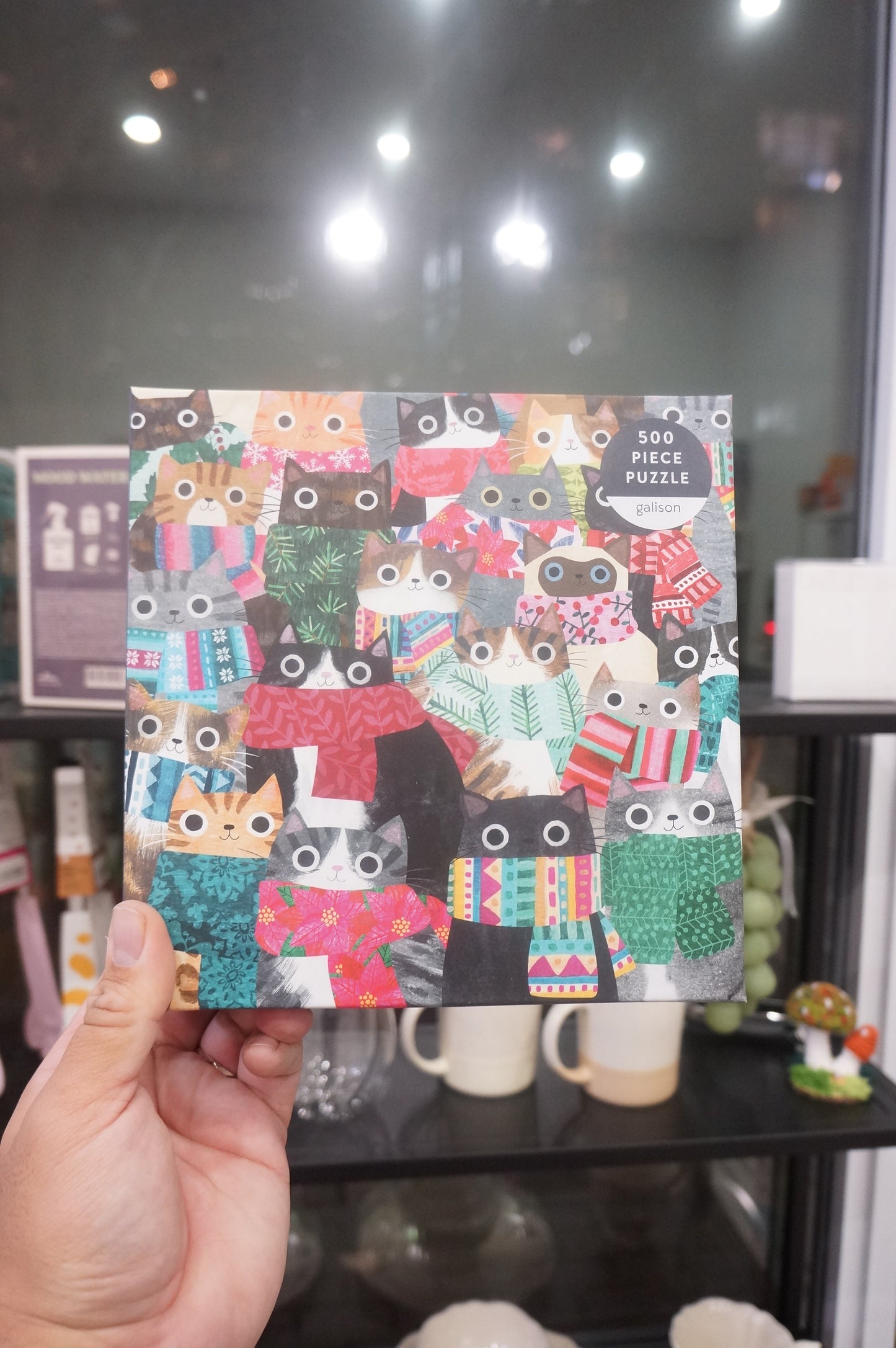 Galison - Wintry Cats 500 pcs Puzzle