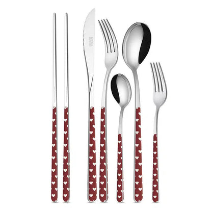 Neva Cultery - Heart Series Burgundy