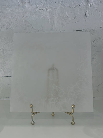 Shiqing Glassware Glaze Art Glass Tray - Fog White