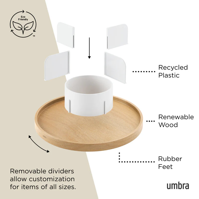 Umbra | Bellwood LAZY SUSAN White Natural (Pick up & Delivery Only）
