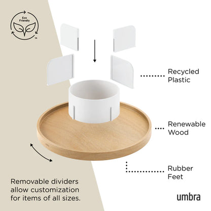 Umbra | Bellwood LAZY SUSAN White Natural (Pick up & Delivery Only）