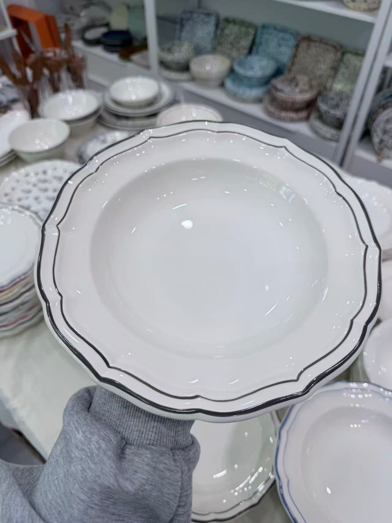 Gien Les Filet｜Rim Soup Deep Plate（7 colors）