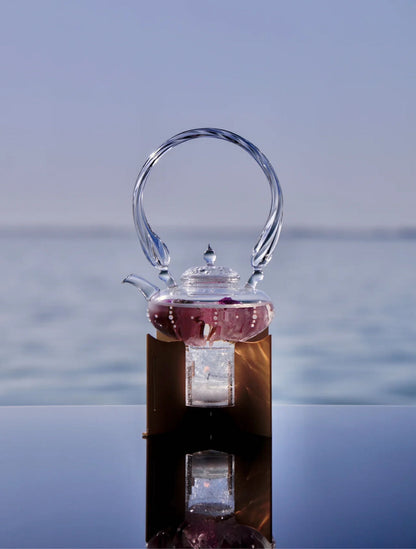 Shiqing Glassware Tea Warm Set with Coconut Wax refill