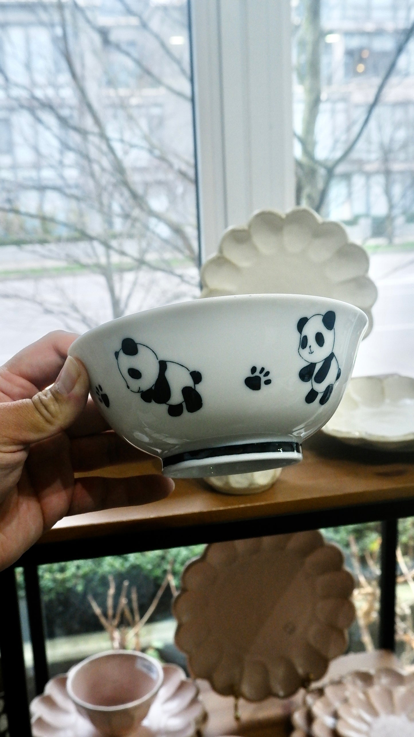 Mino Ware Panda Donburi Bowl