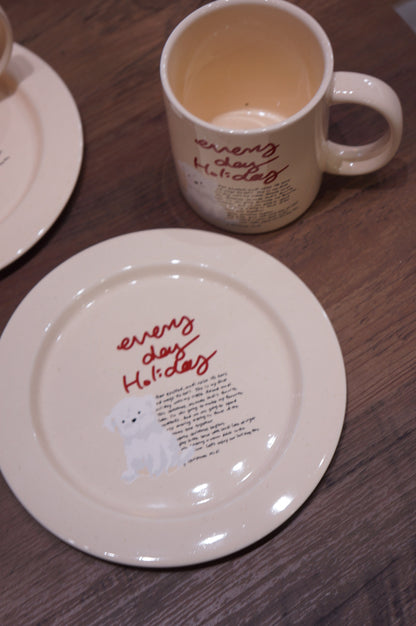 Momur | Weekend 8 Holiday Puppy Mug Saucer Set